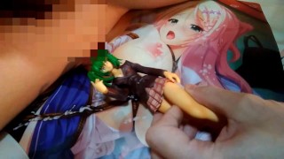 ルーズソックスブレザーギャル美少女フィギュアにぶっかけ顔発射オナニー【一騎当千呂布奉先】