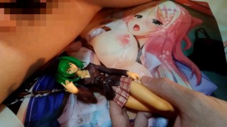 ルーズソックスブレザーギャル美少女フィギュアにぶっかけ顔発射オナニー【一騎当千呂布奉先】