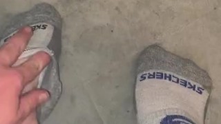 Taking my socks off from working all day