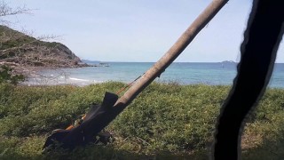 Romantic CAMPING Adventure # Night TENT SEX n Morning PEE at Sea Shore WILD CAMPING