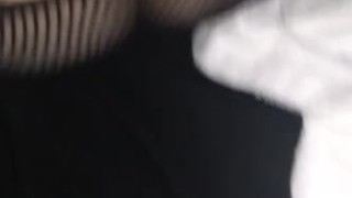 Cumslut hotwife fucks her freshly bull creampied pussy. HOT!!