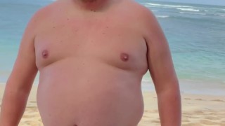 Getting Hard on a Nude Beach - more on my OnlyFans @westcub86