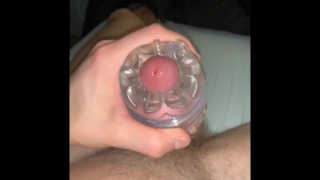 Short clip POV Rubber toy jerk 