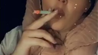 Arabic sexy smoking slut