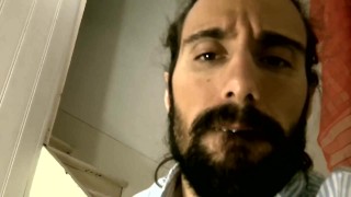 Dany x : Hairy Man wanking in the stairs