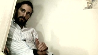 Dany x : Hairy Man wanking in the stairs