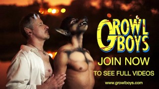 GrowlBoys - little twink boy takes raw cock from muscular satyr daddy