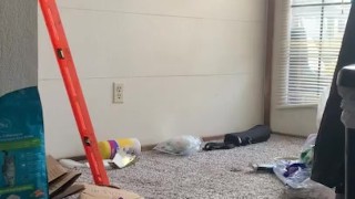 Transforming a space doing layout for shelving