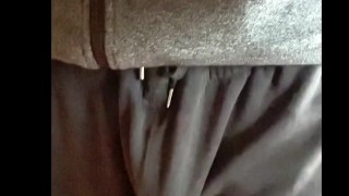 Perfect White Dick swinging Slow Motion In Sweatpants