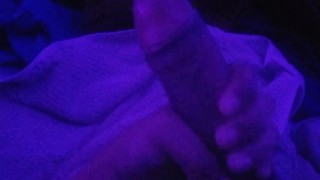 Masturbation leads to cum on other side of room