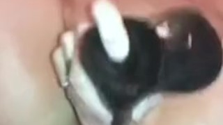 Huge dildo in pussy