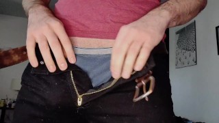 Close up jerkoff and cumshot