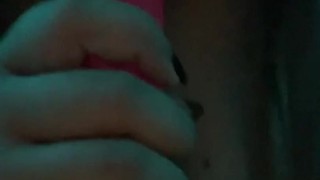 Sucking on my dildo-moms friends on other room