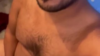 Chubby Latino jacking off