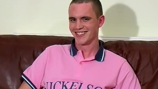 Interviewed UK Rob M masturbates and cums solo