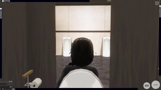 3D HENTAI Teacher helped schoolgirl cum in the toilet