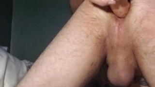 Straight guy destroys his ass with girlfriends monster dildo while she's at work (HUGE CUMSHOT)