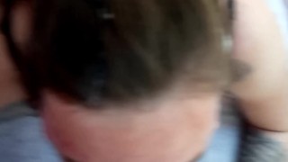 POV sloppy gagging throat fuck THROAT PIE SURPRISE