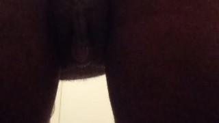 Tranny plays with asshole