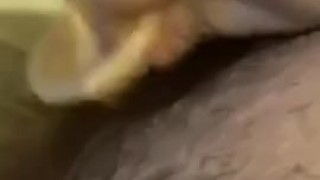 Trying a dildo for the first time 