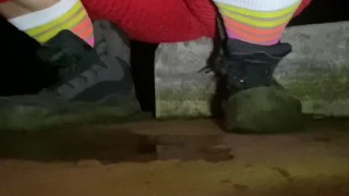 Maryjane Moore FLASHING Night Hike Tease