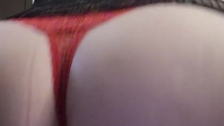 Horny female takes a quick ride on toy