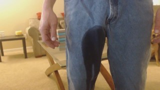 Soaking my jeans with piss