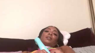 Hot ebony college slut squirts