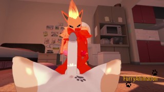 Pokemon Hentai - Flareon blowjob to dog with cum in her mouth