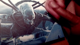 Cum with me on Alien photo - facial, alien vs predator, UFO