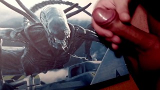Cum with me on Alien photo - facial, alien vs predator, UFO
