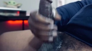 Fat Boy stroking his BBC