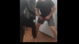 Amateur ballbusting kicks