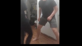 Amateur ballbusting kicks