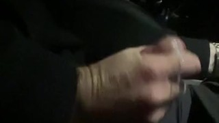 Stroking Huge 9” Cock while Driving on Freeway