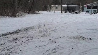 public topless snowmobile ride