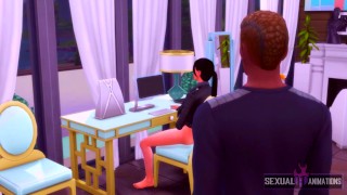 My Black stepcousin Catches me Masturbating & Fucks me Hard Until I Squirt - Sexual Hot Animations