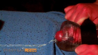 Cockring on, Fleshlight fucked, balls drained