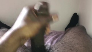 Jerking My Long BBC To My Slut Step Sister Sex Tape