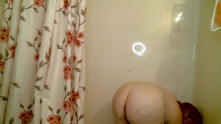 Hot Pink Hair StepSister Takes A Shower