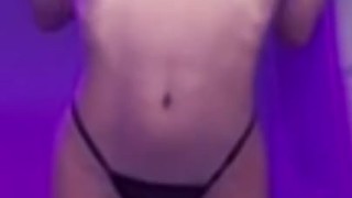 , Fit girl showing perfect tits and stomach