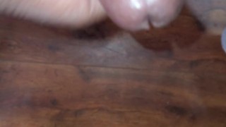 Ebony BHM straight chubby guy jerk off with cum on zoom call.
