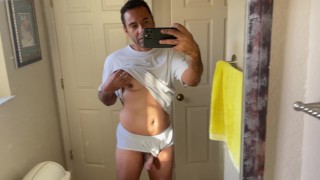 I always find time to play in the bathroom mirror