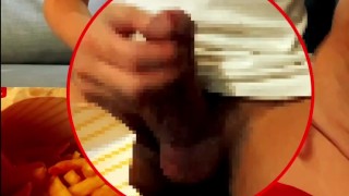 EATING BURGER NAKED