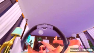 My Hot Girlfriend Teaches Me To Do Lesbian Sex For The First Time POV - Sexual Hot Animations