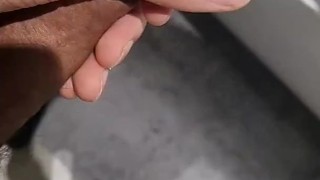 Stroking my hard girthy cock in slow motion