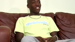 Black UK twink Nathan Dale cums after masturbating solo