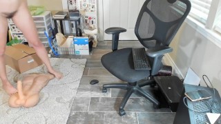 Hairy creamy dildo ride