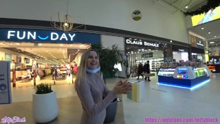 Remote Control Vibrator in Public Place - Letty Black vs Monster Pub 2