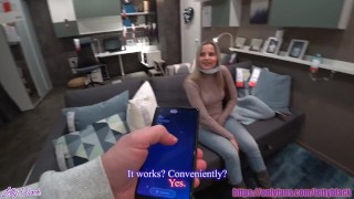 Remote Control Vibrator in Public Place - Letty Black vs Monster Pub 2